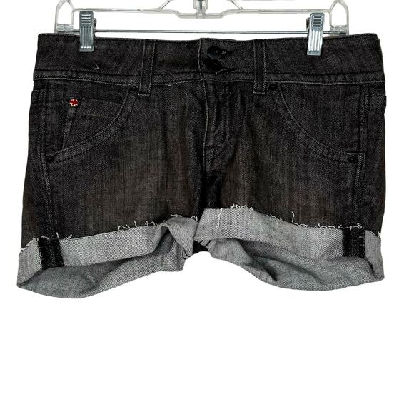 Hudson Black Low Rise Cuffed Shorts 28 NWOT - Picture 1 of 14